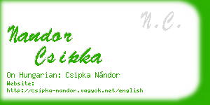 nandor csipka business card
