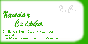 nandor csipka business card